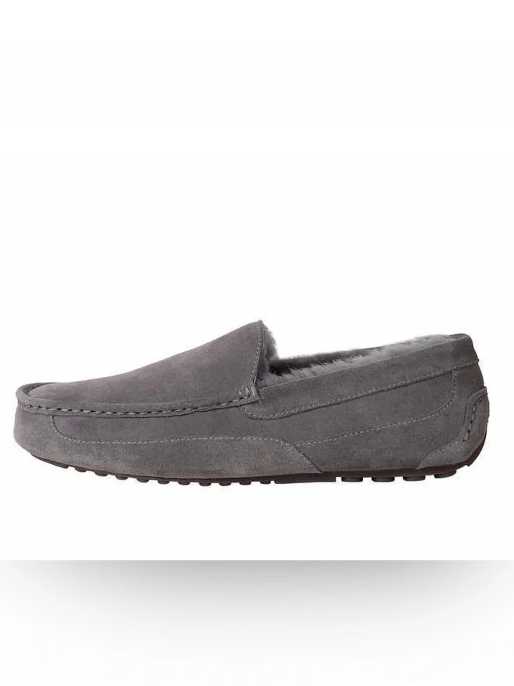 Kirkland Signature Grey Suede Fleece-Lined Slip-On Loafers